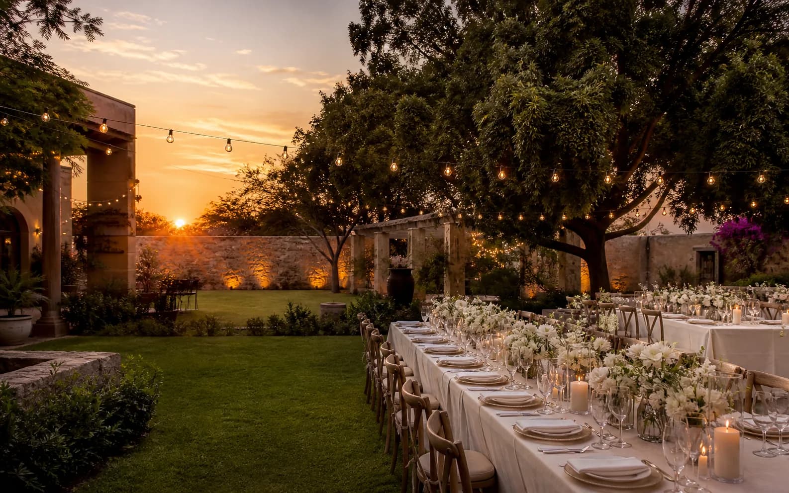 Jardín del salón de eventos